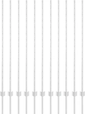Produktbild von vidaXL Zaunpfosten 11 pcs Silber 140 cm Stahl