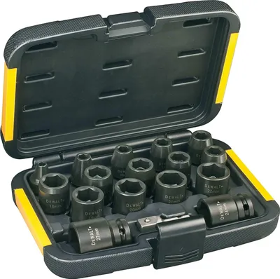 Obrázek produktu pro DeWalt DT7506 sada hlavic 17-dílná, 1/2" pro rázové utahováky 6-27mm