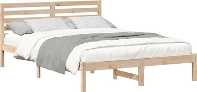 Zdjęcie produktu dla Ramka łóżka Brązowy 140 x 220 cm Lite drewno sosnowe