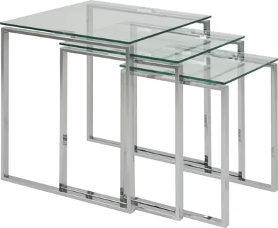 Image de Satztisch >Katrine< (3-teilig) in Klar, Glas - 50x55x50cm (BxHxT)