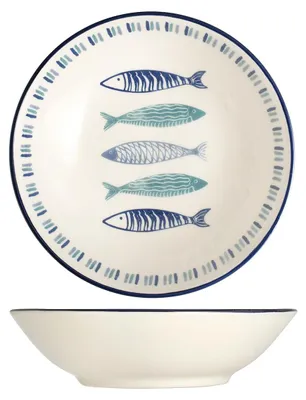Produktbild von Set mit 12 Suppentellern aus Keramik, 20,5 cm Durchmesser, elegantes Design