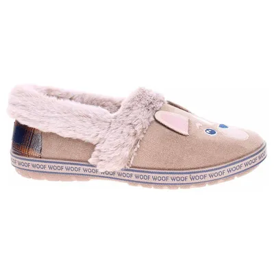 Produktbild von Skechers Bobs Damen Hausschuhe gefüttert Too Cozy - Dog Attitude Beige