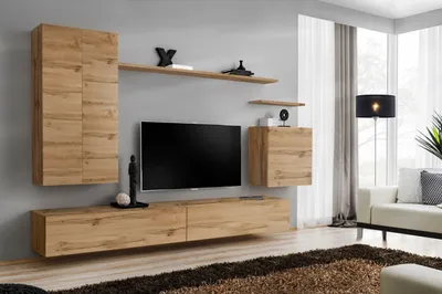 Zdjęcie produktu dla Ściana do salonu RIONATA 2 - dąb Wotan