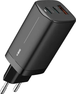 Zdjęcie produktu dla Ładowarka Sieciowa Gan Ibox C-65 Usb-C Pd65W, Kabel Usb-C, Black