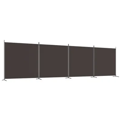 Image de vidaXL 4-pc. Tissu Paravent Brown 698x180 cm