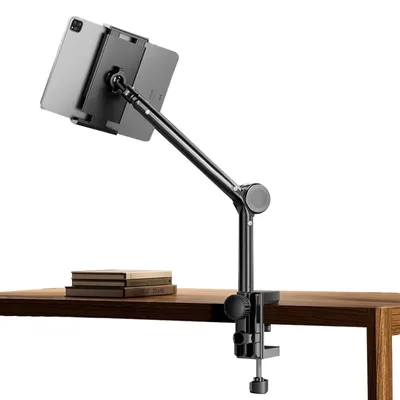 Produktbild von Tablethalter Bett Tischhalterung - 360° drehbar - Flexibel - Schwarz - 4 bis 13 Zoll