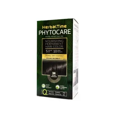 Zdjęcie produktu dla Herbal Time Phytocare, barwnik do włosów bez amoniaku, odcień 3N, "Gorzka czekolada", pojemność 130 ml