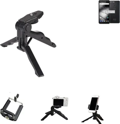 Produktbild von K-S-Trade Stativ Tisch-Ständer Dreibein Handy-Stativ Ständer kompatibel mit Gigaset GS370 Plus Mini-Stativ Smartphone Tripod Handy-Stativ aus