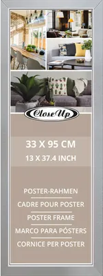 Obrázek produktu pro Rám na plakát 33 x 95 cm stříbrný