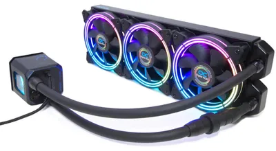 Produktbild von Alphacool Eisbaer Aurora 360 CPU, All-in-One-Flüssigkeitskühler, 12 cm, 104,49 m³/h, Schwarz