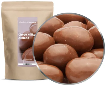Produktbild von CrackersCompany Schoko-Milch-Mandeln (Choco Milky Almond), ZIP-Beutel 700 g
