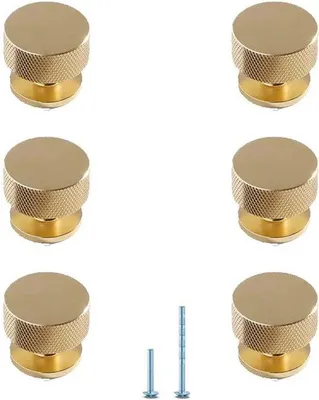 Produktbild von Minimalistisches Handgriffset - für Schrank und Schuhschrank - 6 Stücke - schwarz, gold, silber