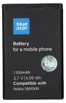 Zdjęcie produktu dla BATERIA pasująca do Nokia 5800 XM/C3-00/N900/X6/5230/Lumia 520/525 1350m/Ah Li-Ion (BS) PREMIUM