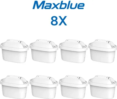 Obrázek produktu pro Filtrační patrony Maxblue - 8 kusů | Náhradní filtrační patrony pro vodní filtr Brita® Maxtra+® Plus, Maxtra Pro® All-in-1