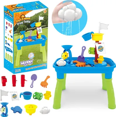 Immagine prodotto di Tavola acquatica Woopie 2 in 1 con sabbiera e nave pirata, 6 accessori