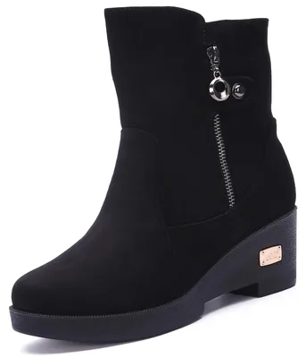 Produktbild von Damenschuhe, Schneestiefel mit Keilabsatz und warmer Fleece-Ausstattung