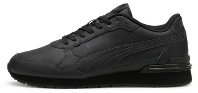 Productafbeelding van Puma leren sneaker 'ST Runner v4 L', kleur: zwart - shadow grey, uni, heren: maat 37 EU