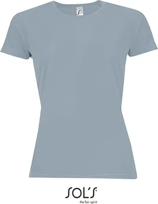 Immagine prodotto di SOLs 01159 | Maglietta sportiva raglan da donna + retro più lungo - Colore: Grigio puro - Taglia: M