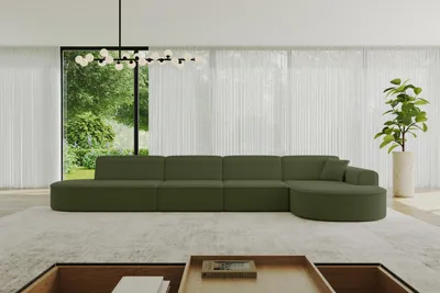 Produktbild von ALTDECOR Ecksofa in L-Form MARI-L3 - 413x171x79,5 cm Grün - Corner Sofa Bett Eckcouch Couch Wohnlandschaft Cauchsofa