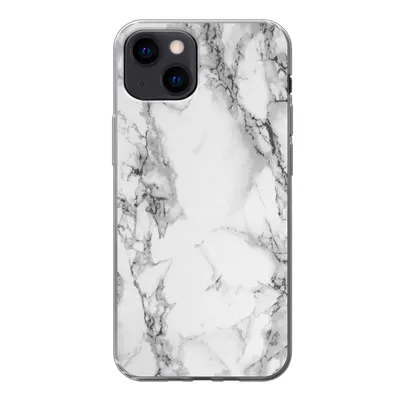 Produktbild von MuchoWow® Handyhülle Schutzhülle Hülle für iPhone 13 mini Marmor - Stein - Weiß - Grau - Schwarz - Marmoroptik Silikon Softcase Handy Hülle - Softcase