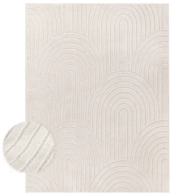 Produktbild von TT Home Wohnzimmer Teppich Schlafzimmer Hochflor Skandinavisches Design Unifarben Geometrisch Boho Style Modern Waschbar Größe 240x340 cm