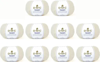 Image de 10 pelotes de fil DMC Teddygaren - 100% polyamide, doux et volumineux (Couleur 318)