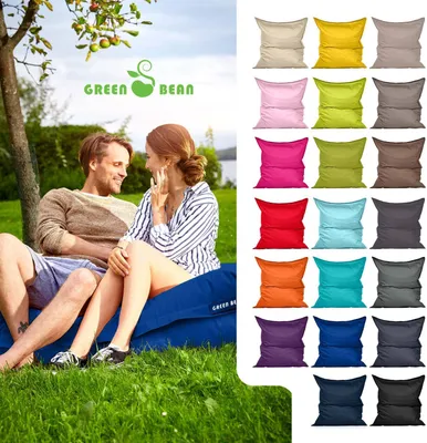 Produktbild von Green Bean® Sitzsack "Square" XXL 140x180cm mit 380 Liter EPS Perlen - Riesensitzsack für Kinder & Erwachsene - Blau