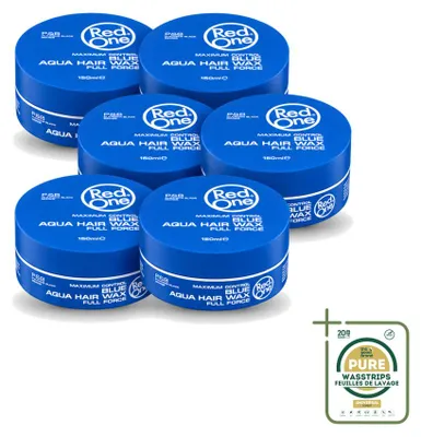Productafbeelding van 6 x Red One Blue Aqua haarcrème - Sterke hold en glans - 150 ml - Voordeelverpakking - 6 stuks