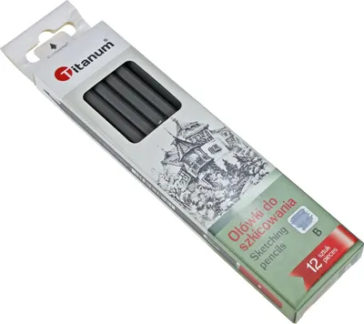 Obrázok produktu pre Skicovacie ceruzky sivé 12 ks B Titanum