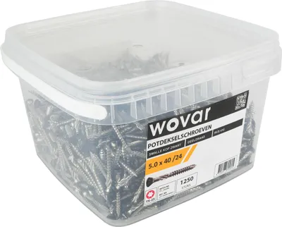 Produktbild von Vorteilseimer Schwarze Potdekselschrauben Edelstahl 410 5,0 x 40 mm Torx 25 Teilgewinde - 1250 Stück