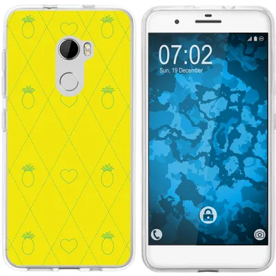 Produktbild von PhoneNatic Case kompatibel mit HTC One X10 Silikon-Hülle Sommer Ananas M1