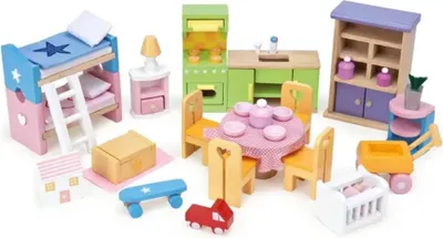 Zdjęcie produktu dla Le Toy Van domek dla lalek akcesoria zestaw startowy meble