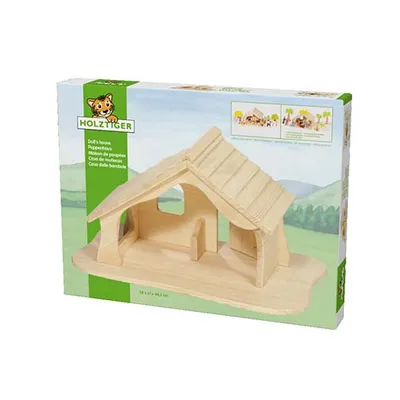 Produktbild von Holztiger 80348 Holzhaus Krippe, ohne Figuren, natur