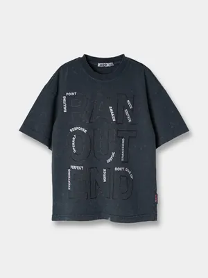 Produktbild von T-Shirt für Jungen - Stone Washed - Dunkelgrün - 100% Baumwolle - Stylisch und bequem Größe 116, Alter 6 Jahre