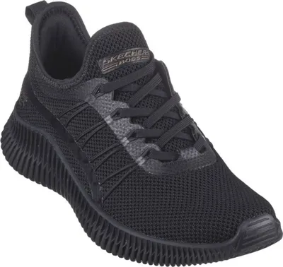 Produktbild von Skechers Bobs Sport GeoNew Aesthetics Frauen Schnürung Synthetik Stricken Turnschuhe Schwarz Schwarz – 8 Großbritannien - 41 EU - 11 US / Schwarz Schwarz
