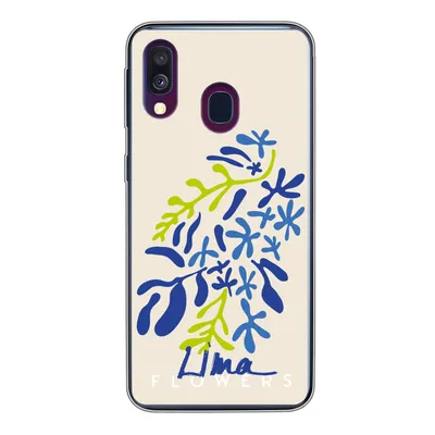 Produktbild von MuchoWow® Handyhülle Schutzhülle Hülle für Samsung Galaxy A40 Blume - Blätter - Lima Silikon Softcase Handy Hülle - Handy-Tasche