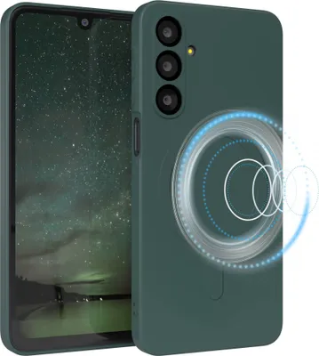 Produktbild von EAZY CASE - Silikonhülle magnetisch für Samsung Galaxy A16, Hülle Silikon, weich stoßfeste Magnet Handyhülle, Schutzhülle mit Kameraschutz, TPU Bumper in Grün