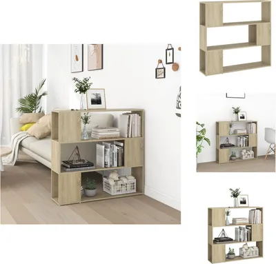 Zdjęcie produktu dla vidaXL Regał dzielący pokój dąb sonoma 100x24x94 cm - Regały i biblioteczki
