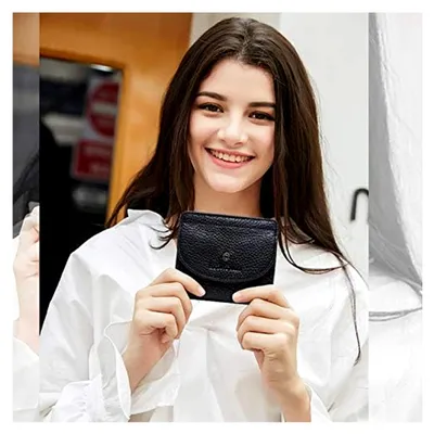 Produktbild von Geldbörse Ledergeldbörse Herren Damen Kurz Geldbörse Brieftasche Portmonee Geldklammer Kreditkartenetui Geldbeutel Reise Wallet