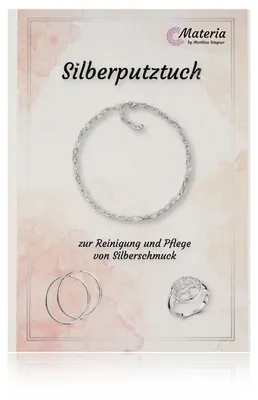 Produktbild von MATERIA by Matthias Wagner Silberputztuch Silber Reinigungstuch Poliertuch Putztuch für Schmuck aus Baumwolle Z25