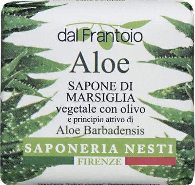 Produktbild von Nesti Dante Aloe Naturseife, 100g - Pflegende Naturseife mit Aloe Vera aus dem Frantoio - Für sanfte Reinigung und Feuchtigkeitspflege.