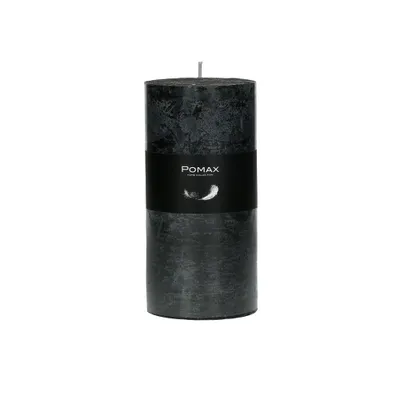 Zdjęcie produktu dla Świeca Pomax, wykonana z wosku parafinowego, czarna, średnica 7 cm, wysokość 14 cm