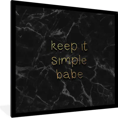 Produktbild von MuchoWow® Gerahmtes Poster Zitate - Sprichwörter - Gold - Marmor 40x40 cm - Poster mit Schwarzem Bilderrahmen Wandposter Rahmen Foto Bilder - Mit Rahmen - Wanddekoration Schlafzimmer