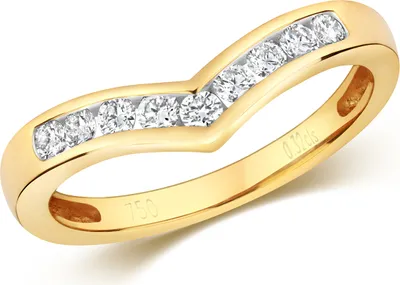 Produktbild von Funkelndes Feuer 18 Karat (750) Gold Wishbone Damen - Diamant Wünschelrute Ring Brillant-Schliff 0.33 Karat G - SI1, 51 (16.2); TRS3222718KYRSL