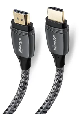 Image de Câble HDMI mâle-mâle HIMAGE, connecteurs dorés, gaine en tissu