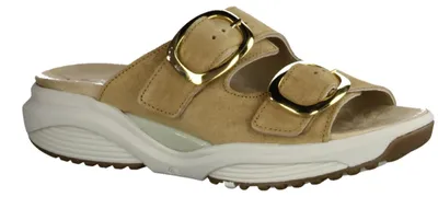 Produktbild von Xsensible Mykonos Pantolette, Damen, Leder, Camel, bequeme Pantolette - Damenschuhe Pantolette / Zehentrenner, Braun, leder 