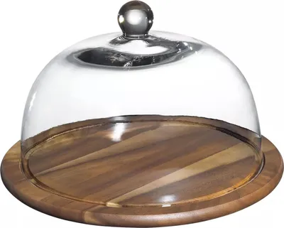 Immagine prodotto di ZASSENHAUS Käseglocke mit Glasdeckel, Akazienholz