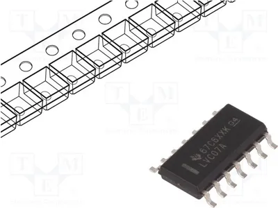 Obrázok produktu pre 3x Sériové obvody: 74 SN7407AD, SMD, 1,65 ÷ 5,5 VDC, Počet kanálov: 10