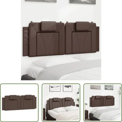 Produktbild von The Living Store Kopfteil-Kissen Braun 120 cm Kunstleder