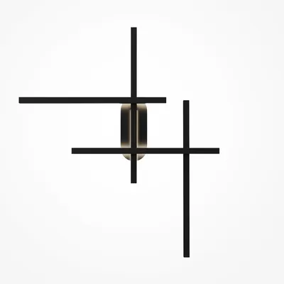 Produktbild von Maytoni Moderne Wandleuchte Halo LED incl. in Schwarz aus Aluminium  24 W für Küche, Schlafzimmer, Wohnzimmer, Esszimmer, Lobby